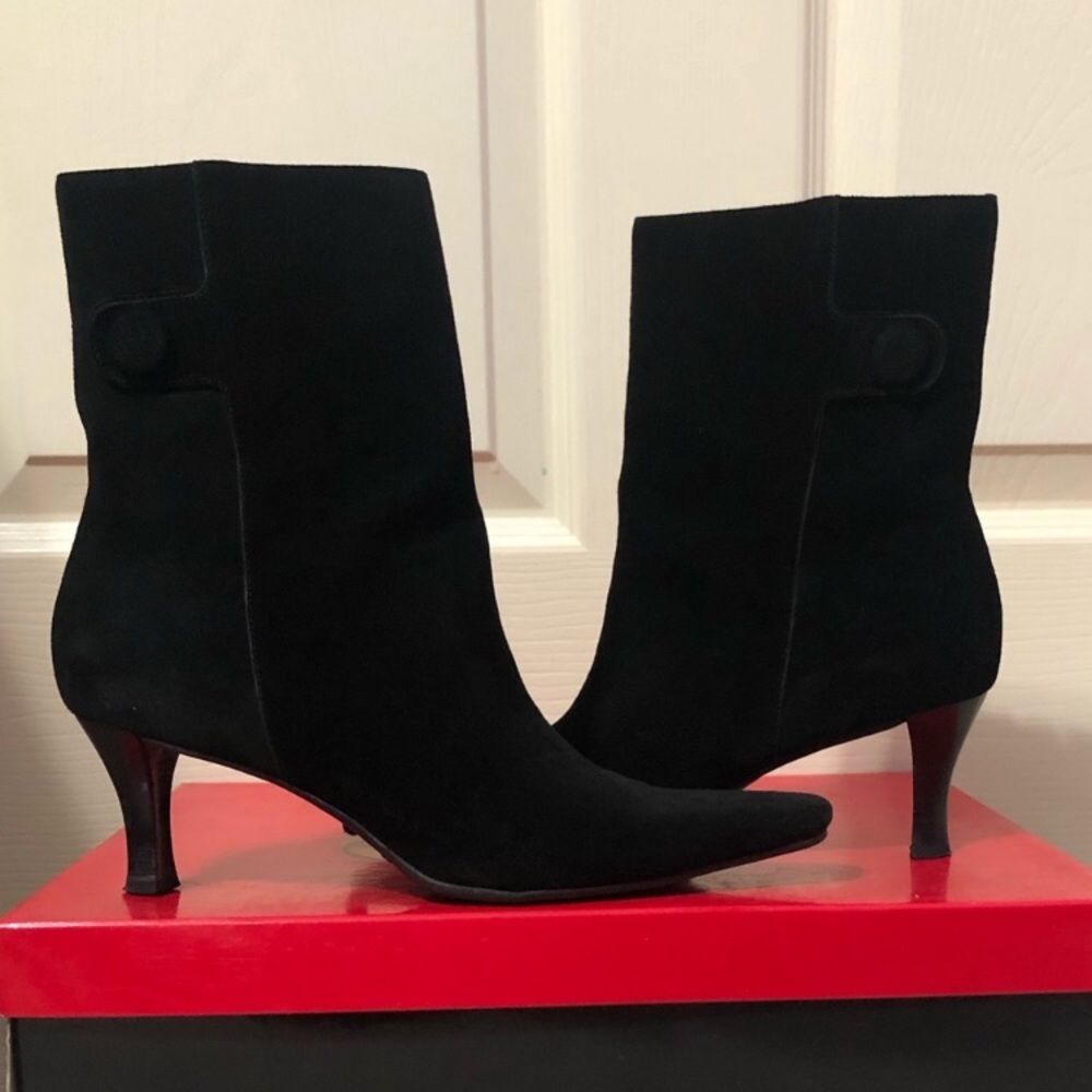 Talbots Black Heeled Boots Size 7.5